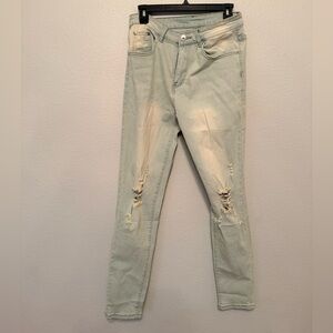 Light Blue Distressed Women Jeans